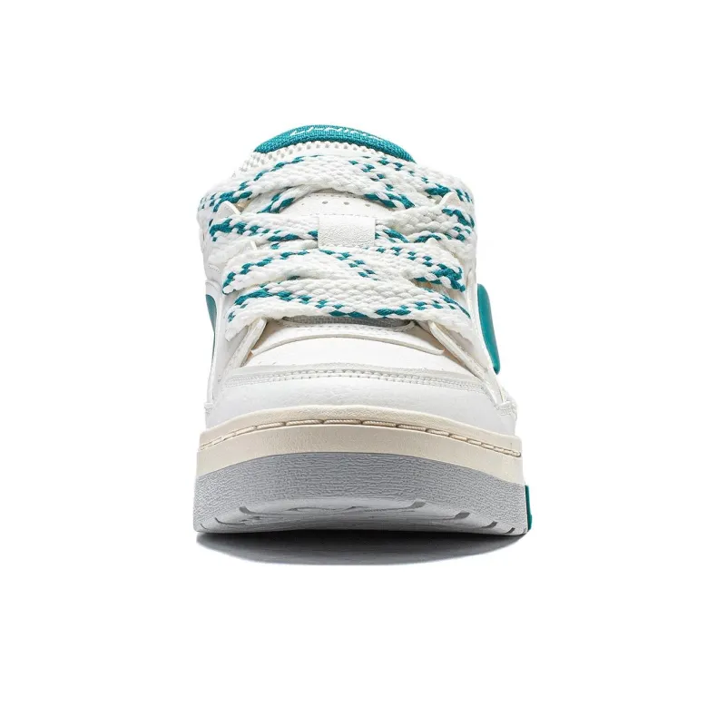 LiNing Journey V2 Anti Slip And Wear Resistant Lightweight Low Top Skateboard Shoes Men's White Turquoise-3