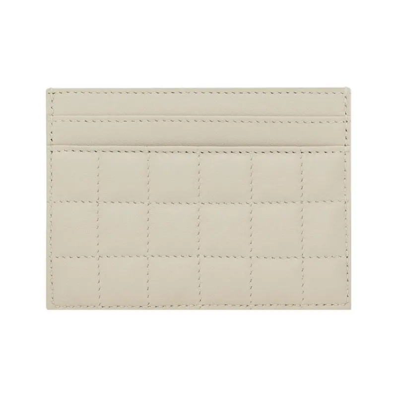 SAINT LAURENT Sheepskin Card Holder Regular Women's White-1