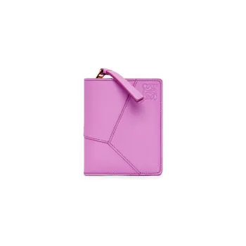 LOEWE Puzzle Calfskin Wallet Women's Rock Rose