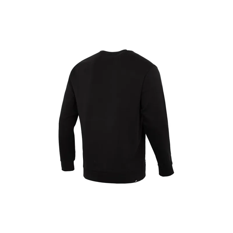 Puma Men's Logo Print Athletic Pullover Sweatshirt Black-1