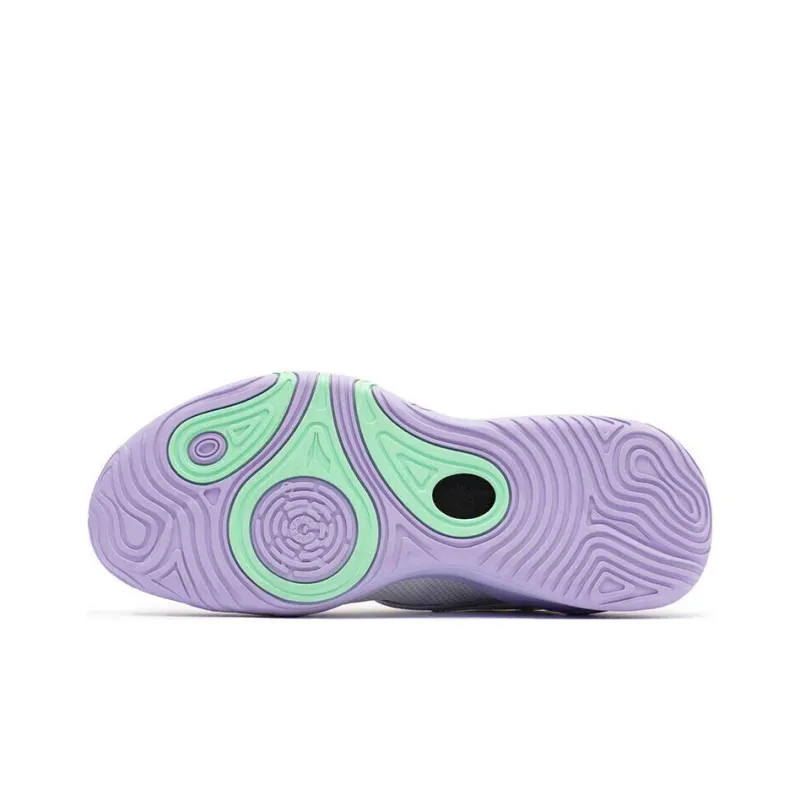 361° LAVA Series LAVA Durable Cushioning Low Top Basketball Shoes Men's White Purple-4