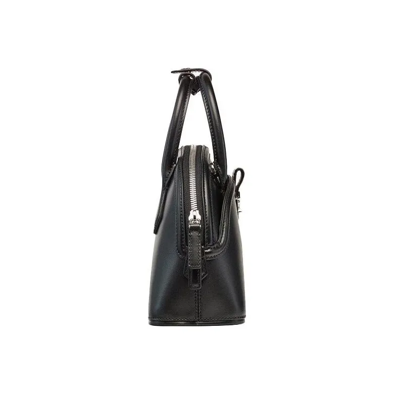 MCM Anna Visetos Cow Leather Shoulder Bag Crossbody Bag Handbag Small Size Women's Black-1