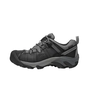 KEEN Targhee II WP Slip Resistant Low Top Trekking Shoes Outdoor Shoes Men's Black Gray