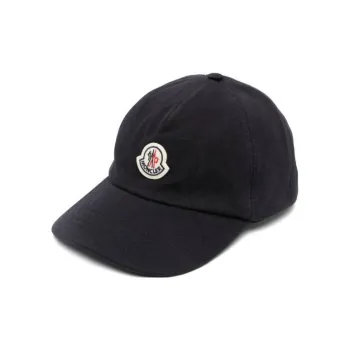 Moncler Cotton Baseball Caps Men's Black