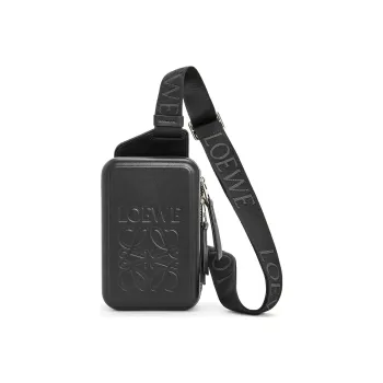 LOEWE Smooth Cow Leather Shoulder Bag Crossbody Bag Regular Men's Black