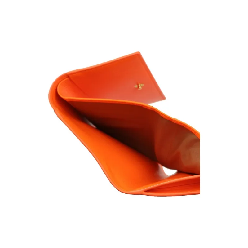 MCM Leather Wallet Women's Cognac & Orange-4