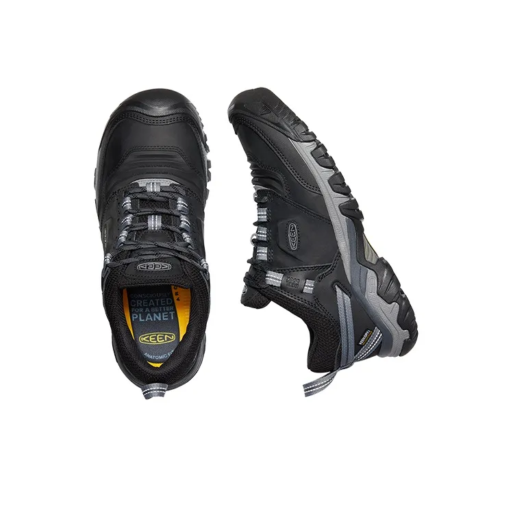 KEEN RIDGE FLEX WP Cushioning Anti Slip And Wear Resistant Low Top Outdoor Shoes Men's Black Gray-3