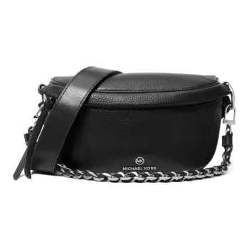 MICHAEL KORS Grained Leather Fanny Pack Handbag Shoulder Bag Women's Black