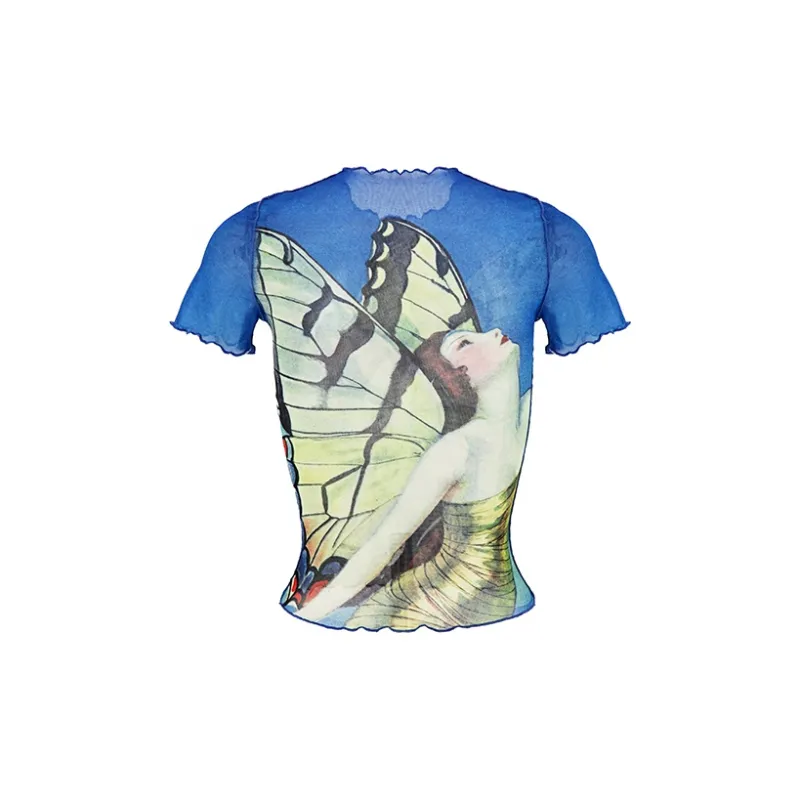 JYOSEI Crop Tops Women's Blue-1