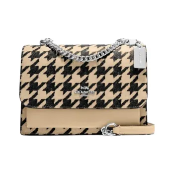 COACH Klare Leather Envelope Bag Shoulder Bag Handbag Small Size Women's Milk Tea Beige