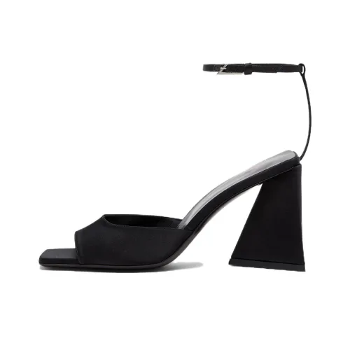 The Attico Piper Square Toe Satin Sandals Women's