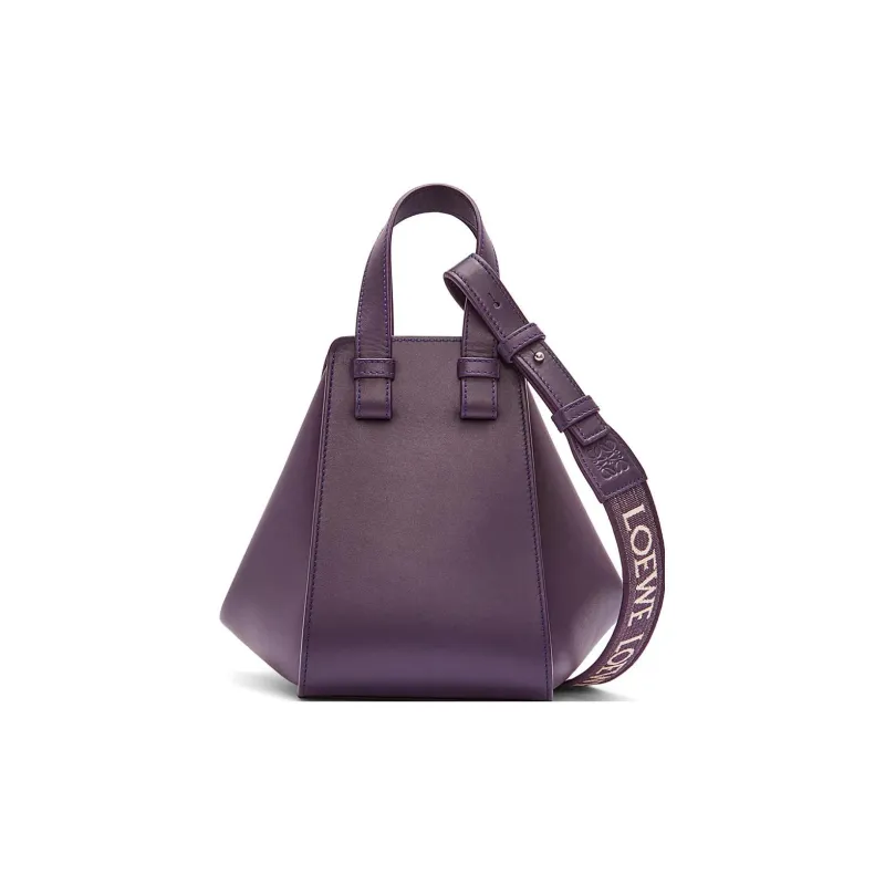 LOEWE Hammock Calfskin Shoulder Bag, Crossbody Bag, Handbag Regular Women's Dark Purple Red-3