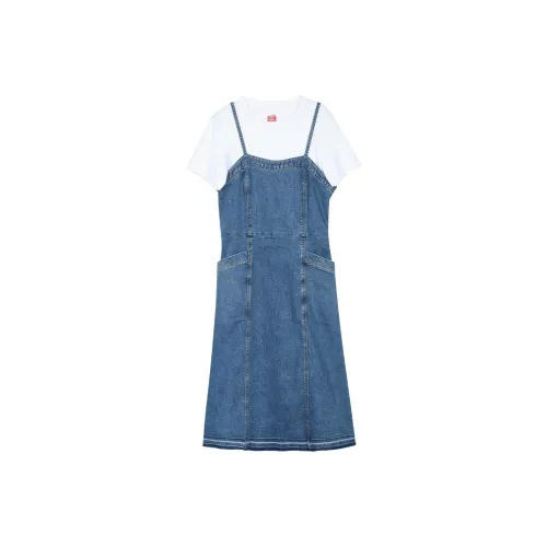 ABLE JEANS Slip Dresses Women's Washed Light Indigo