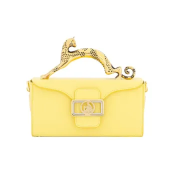 Lanvin Calfskin Shoulder Bag, Crossbody Bag, Handbag Women's Yellow