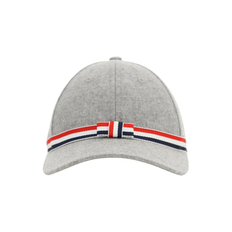 THOM BROWNE 4 Bar Striped Bow Baseball Cap-0