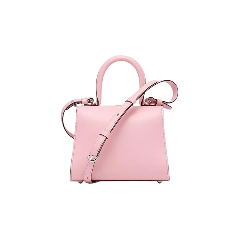 Delvau Brillant Calfskin Shoulder Bag Crossbody Bag Handbag Mini Women's Pink-2