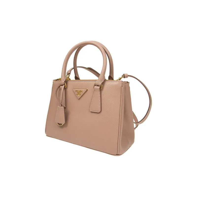 PRADA Leather Tote Bag, Shopping Bag, Handbag Regular Women's Leather Pink-1