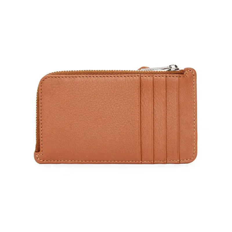 LOEWE Puzzle Cowhide Leather Card Holder Women's Tan-1