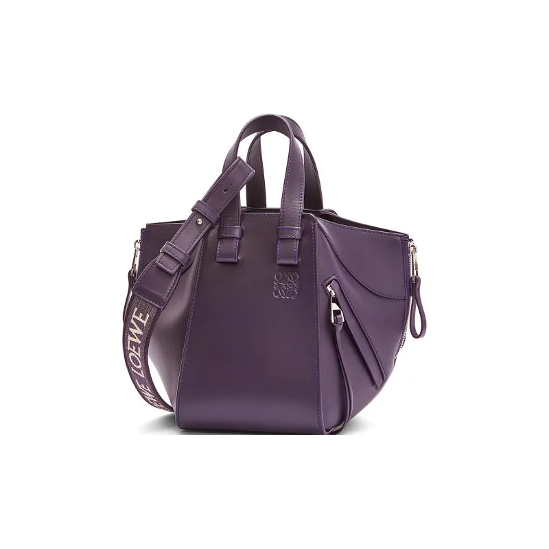 LOEWE Hammock Calfskin Shoulder Bag, Crossbody Bag, Handbag Regular Women's Dark Purple Red-1