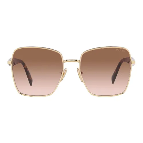 PRADA Metal Square Sunglasses Women's Gold