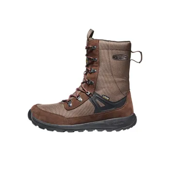 KEEN Nxis Evo Series Slip Resistant, Abrasion Resistant, Waterproof High Top Outdoor Shoes Men's Dark Brown, Dark Khaki