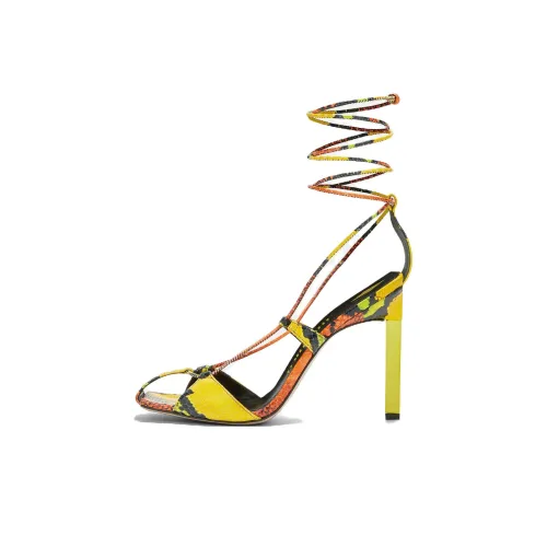 The Attico Adele 105mm Python-print Sandals