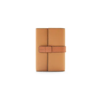 LOEWE Grain Cow Leather Wallet Small Size Women's Toffee/Tan