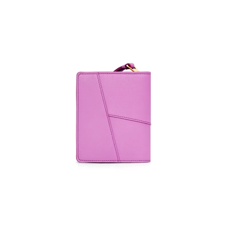 LOEWE Puzzle Calfskin Wallet Women's Rock Rose-1