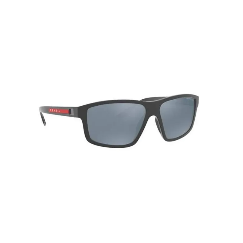 PRADA Plastic Irregular Shape Sunglasses Men's Gray-1
