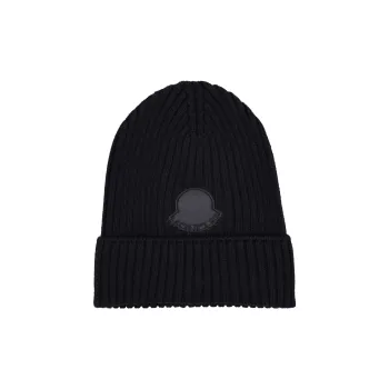 Moncler Logo patch Ribbed knit Beanie
