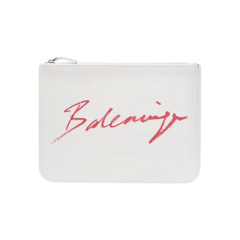 Balenciaga Leather Clutch Women's White-0