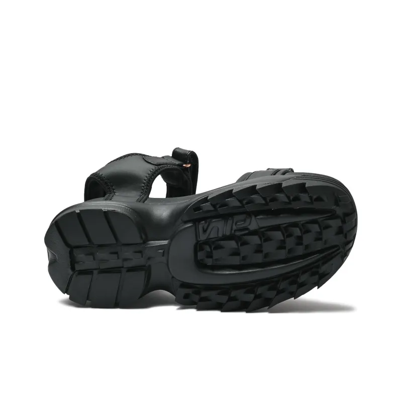 FILA Disruptor Wedge Beach Sandals Women's Black-4
