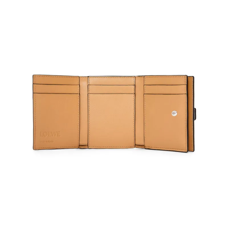 LOEWE Soft Grained Calfskin Card Holder Wallet Women's Gray/Blue-4