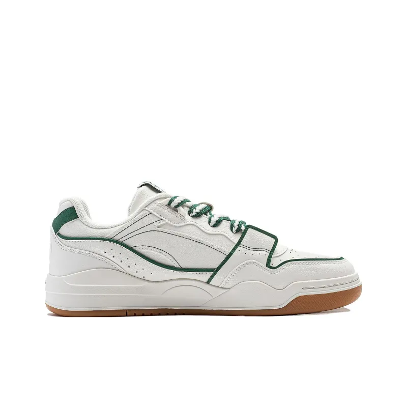 LiNing Yuebai Wear resistant And Lightweight Low Top Skateboard Shoes Women's White Green-1