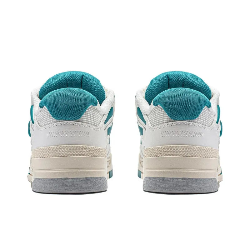 LiNing Journey V2 Anti Slip And Wear Resistant Lightweight Low Top Skateboard Shoes Men's White Turquoise-4