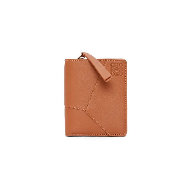 LOEWE Puzzle Calfskin Wallet Women's Tan-0