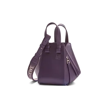 LOEWE Hammock Calfskin Shoulder Bag, Crossbody Bag, Handbag Regular Women's Dark Purple Red
