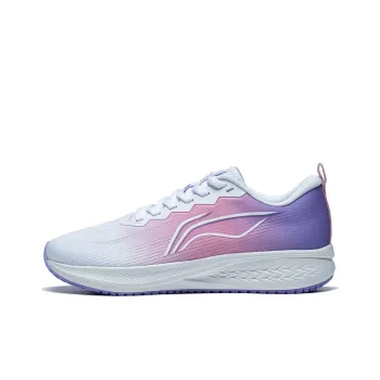 LiNing Red Hare 6 Cushioning Breathable Rebound Low Top Running Shoes Women's White Pink Purple