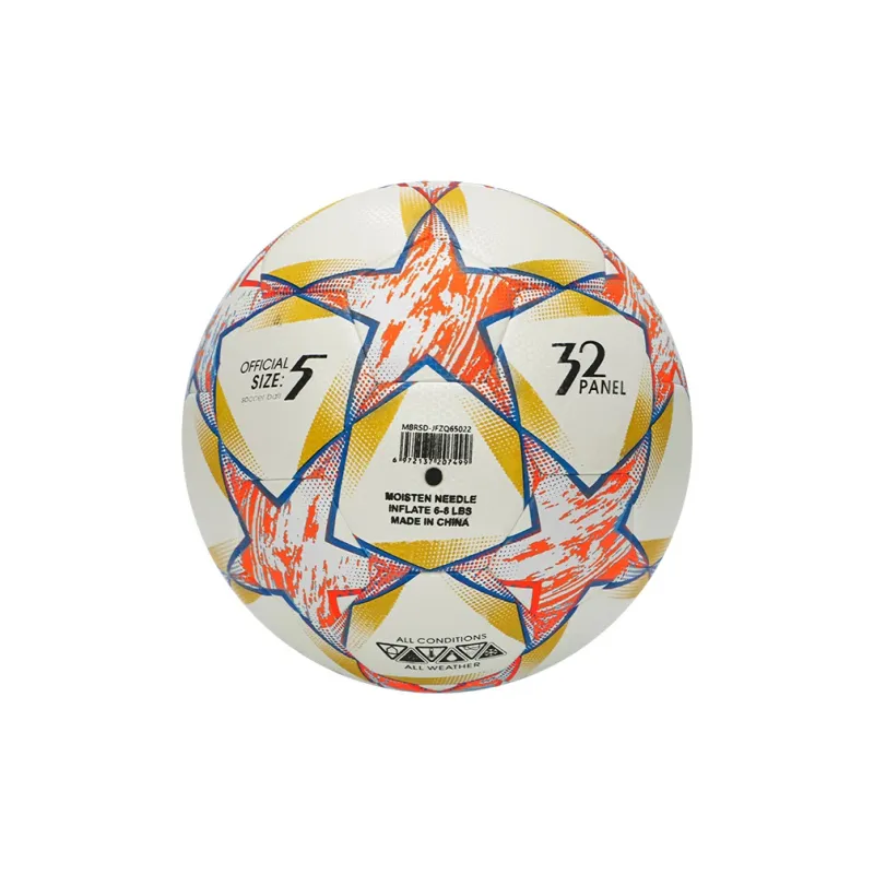 SIRDAR Size 5 Size 4 Soccer PU Seamless Thermal bonding Unisex Five Pointed Star Orange-3