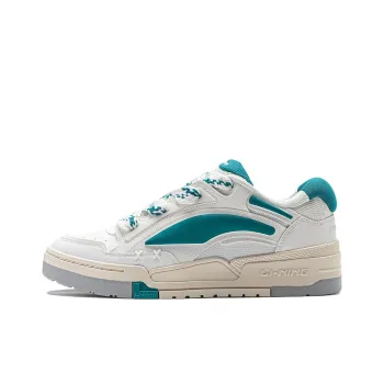 LiNing Journey V2 Anti Slip And Wear Resistant Lightweight Low Top Skateboard Shoes Men's White Turquoise