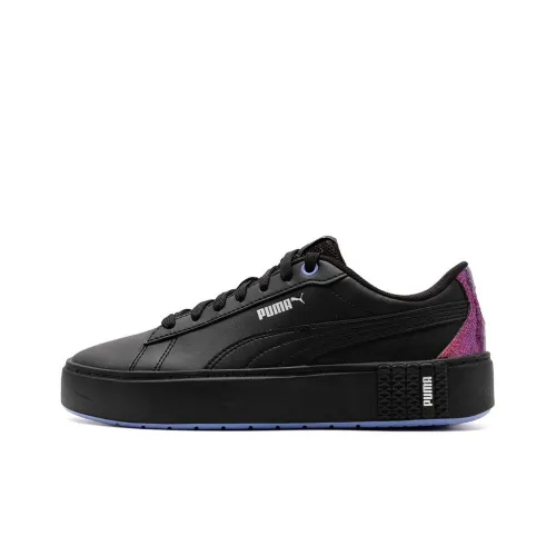 PUMA Platform Skateboard Shoes Women's Low-Top Black/Purple