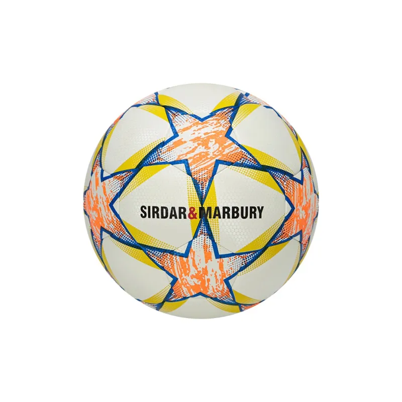 SIRDAR Size 5 Size 4 Soccer PU Seamless Thermal bonding Unisex Five Pointed Star Orange-1