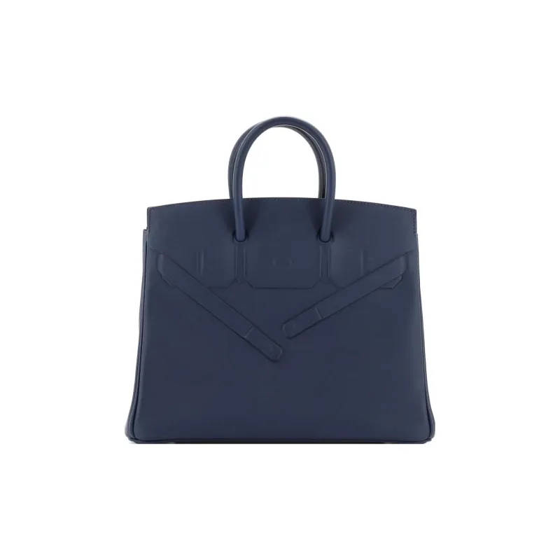 HERMES Birkin Swift Leather Shadow Birkin Bag Handbag Regular Women's Navy Navy-0
