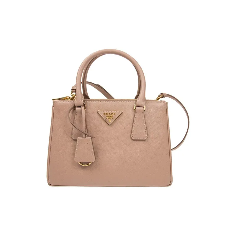 PRADA Leather Tote Bag, Shopping Bag, Handbag Regular Women's Leather Pink-0