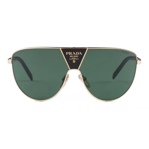 PRADA Metal Irregular Shape Sunglasses Men's Black