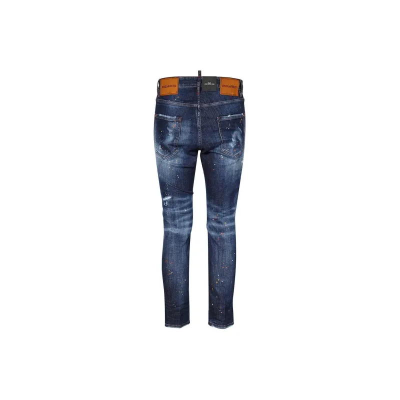DSQUARED 2 Distressed Paint Splatter Low Rise Jeans-1