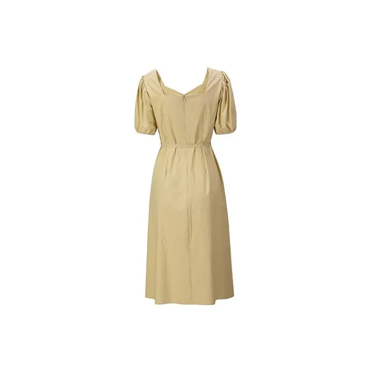 Cubic Slip Dresses Women's Mustard Yellow-1