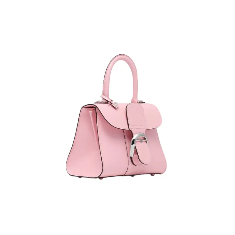 Delvau Brillant Calfskin Shoulder Bag Crossbody Bag Handbag Mini Women's Pink-1