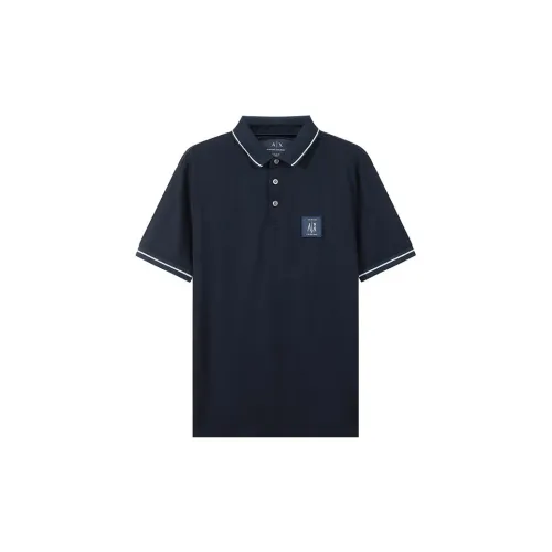 ARMANI EXCHANGE Polo Shirts Men Marine Blue