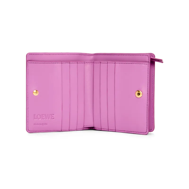 LOEWE Puzzle Calfskin Wallet Women's Rock Rose-3